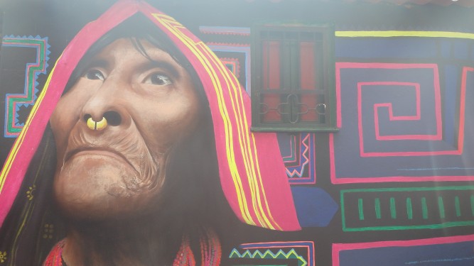 Graffiti, indigenous woman